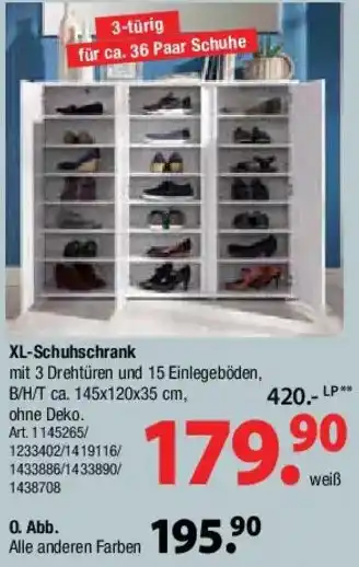 Zurbrüggen XL-Schuhschrank Angebot