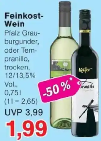Jawoll Feinkost- Wein Angebot