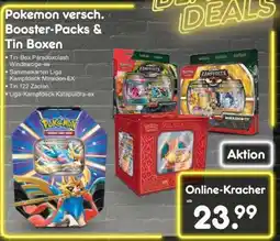 Netto Marken-Discount Pokemon versch. Booster-Packs & Tin Boxen Angebot