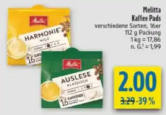 diska Melitta Kaffee Pads Angebot