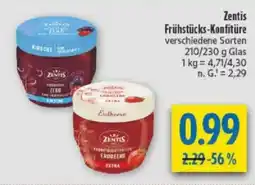 diska Zentis Frühstücks-Konfitüre Angebot