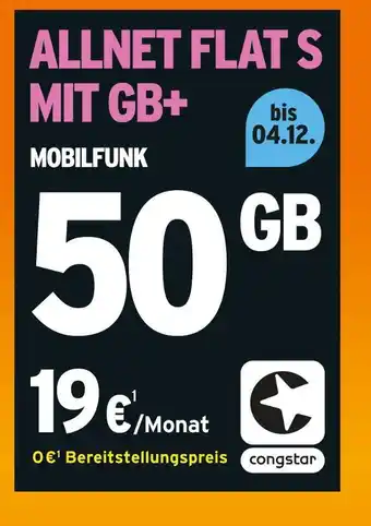 Expert Congstar allnet flat s mit gb+ Angebot
