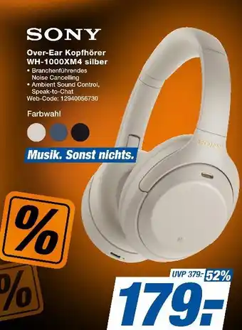 Expert Sony over-ear kopfhörer wh-1000xm4 silber Angebot