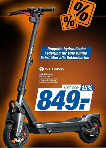 Expert Segway ekickscooter max g3 d Angebot