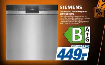 Expert Siemens unterbau-geschirrspüler sn43es06ue Angebot