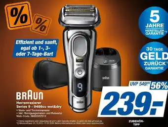 Expert Braun herrenrasierer series 9 - 9486cc wet&dry Angebot