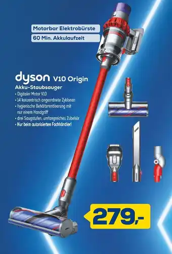 Euronics Dyson akku-staubsauger v10 origin Angebot