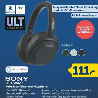 Euronics Sony ult wear kabelloser bluetooth-kopfhörer Angebot