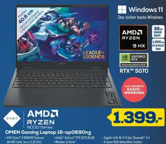 Euronics Omen gaming laptop 16-ap0690ng Angebot
