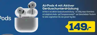 Euronics Apple airpods 4 mit aktiver geräuschunterdrückung Angebot