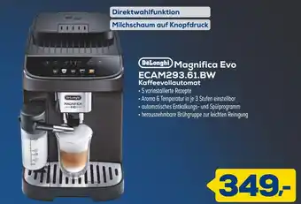 Euronics Delonghi kaffeevollautomat magnifica evo ecam293.61.bw Angebot
