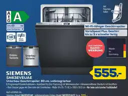 Euronics Siemens sn63eveuae unterbau-geschirrspüler Angebot