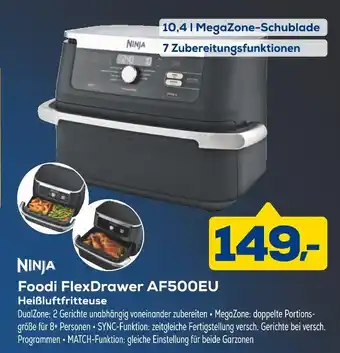 Euronics Ninja foodi flexdrawer af500eu heißluftfritteuse Angebot