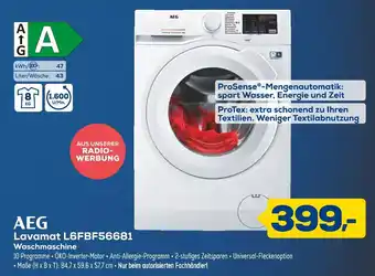 Euronics Aeg lavamat l6fbf56681 waschmaschine Angebot