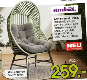 Zurbrüggen Ambia garden gartensessel emma Angebot