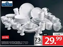 Zurbrüggen Van well kombiservice lora 62-tlg Angebot
