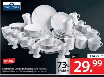 Zurbrüggen Van well kombiservice lora 62-tlg Angebot