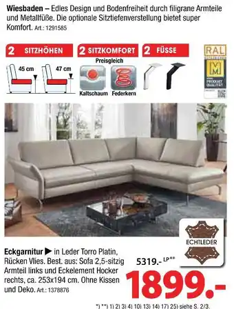 Zurbrüggen Wiesbaden eckgarnitur Angebot