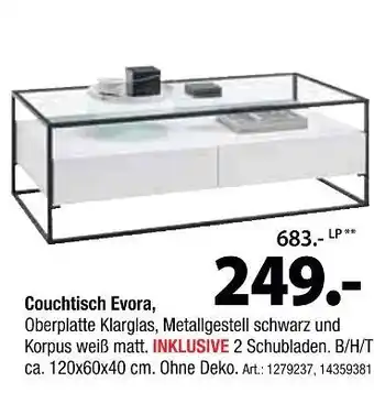 Zurbrüggen Couchtisch evora Angebot