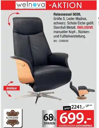 Zurbrüggen Welnova relaxsessel 5039 Angebot