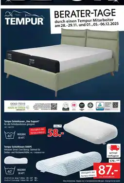 Zurbrüggen Tempur schlafkissen „one support“ Angebot