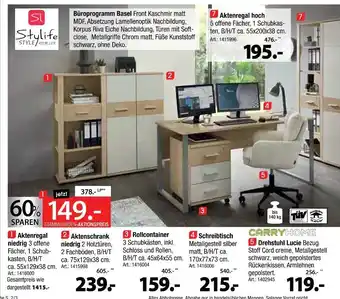 Zurbrüggen Stylife aktenregal niedrig Angebot