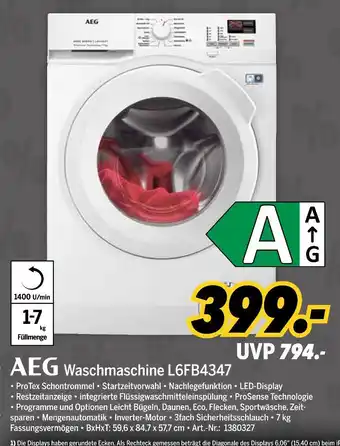 MEDIMAX Aeg waschmaschine l6fb4347 Angebot
