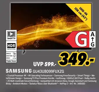 MEDIMAX Samsung gu43u8099fuxzg Angebot