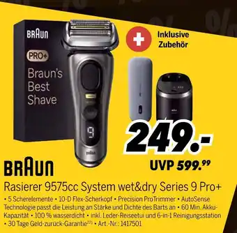 MEDIMAX Braun rasierer 9575cc system wet&dry series 9 pro+ Angebot