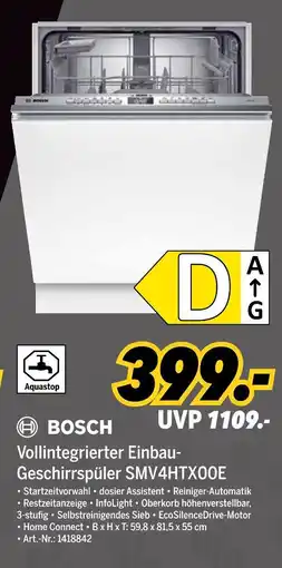 MEDIMAX Bosch vollintegrierter einbau-geschirrspüler smv4htx00e Angebot