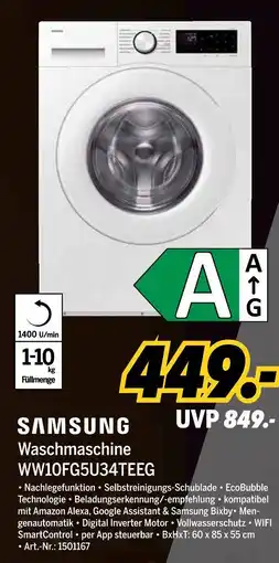 MEDIMAX Samsung waschmaschine ww10fg5u34teeg Angebot