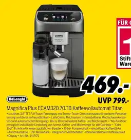 MEDIMAX Delonghi magnifica plus ecam320.70.tb kaffeevollautomat titan Angebot