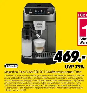 MEDIMAX Delonghi magnifica plus ecam320.70.tb kaffeevollautomat titan Angebot