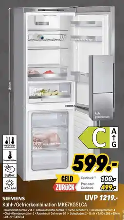 MEDIMAX Siemens kühl-/gefrierkombination mk67kgslca Angebot
