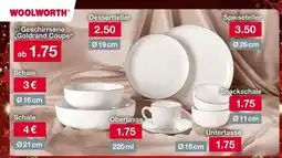 Woolworth Geschirrserie 'goldrand coupe' dessertteller Angebot