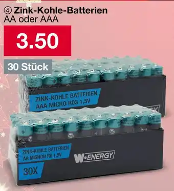 Woolworth W-energy zink-kohle batterien aa oder aaa Angebot