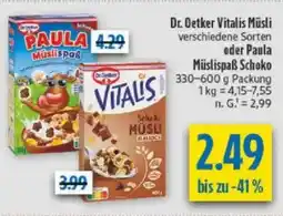 diska Dr. Oetker Vitalis Müsli Angebot