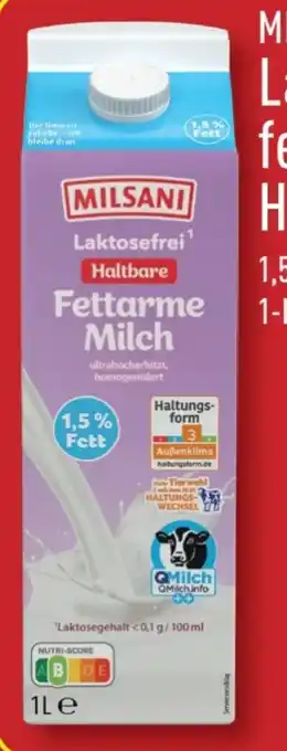 Aldi Nord Milsani Laktosefreie Fettarme H-Milch Angebot