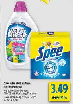 diska Spee oder Weißer Riese Vollwaschmittel Angebot