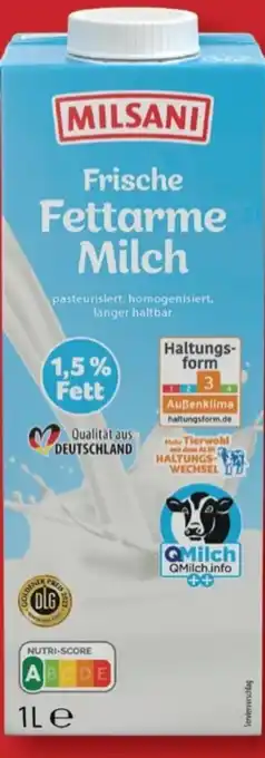 Aldi Nord Milsani Frische Fettarme Milch Angebot