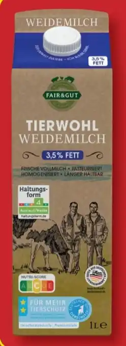 Aldi Nord Fair & Gut Tierwohl Weidemilch Angebot