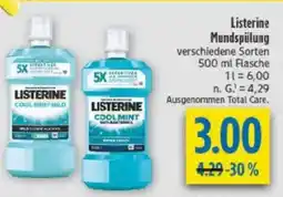 diska Listerine Mundspülung Angebot