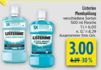 diska Listerine Mundspülung Angebot