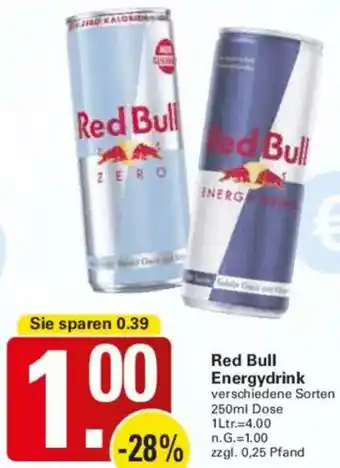 WEZ Red Bull Energydrink Angebot