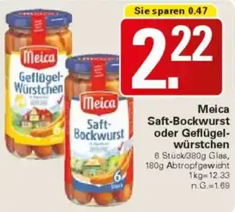 WEZ Meica Saft-Bockwurst oder Geflügelwürstchen Angebot