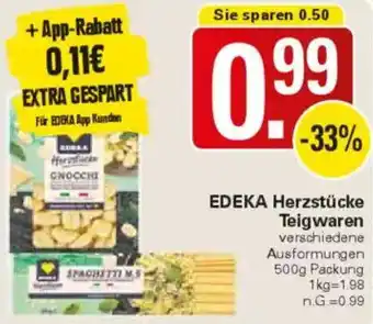 WEZ EDEKA Herzstücke Teigwaren Angebot