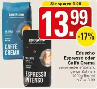 WEZ Eduscho Espresso oder Caffé Crema Angebot