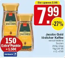 WEZ Jacobs Gold löslicher Kaffee Angebot