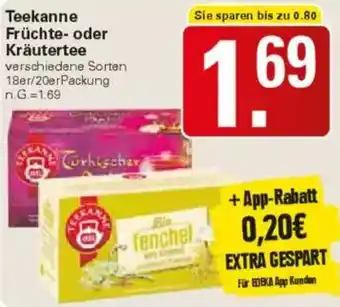 WEZ Teekanne Früchte- oder Kräutertee Angebot