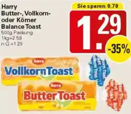WEZ Harry Butter-, Vollkorn- oder Körner Balance Toast Angebot